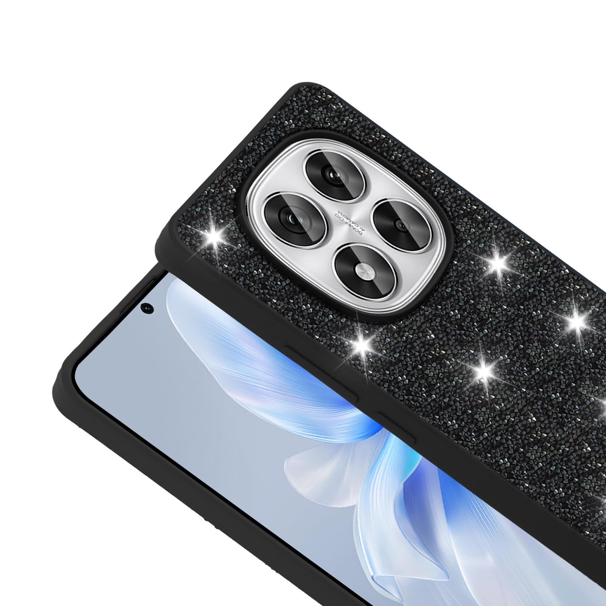 MOPAL Shock-Resistant Rhinestone Detail Melt Silicone Case for Redmi 15C · 4
