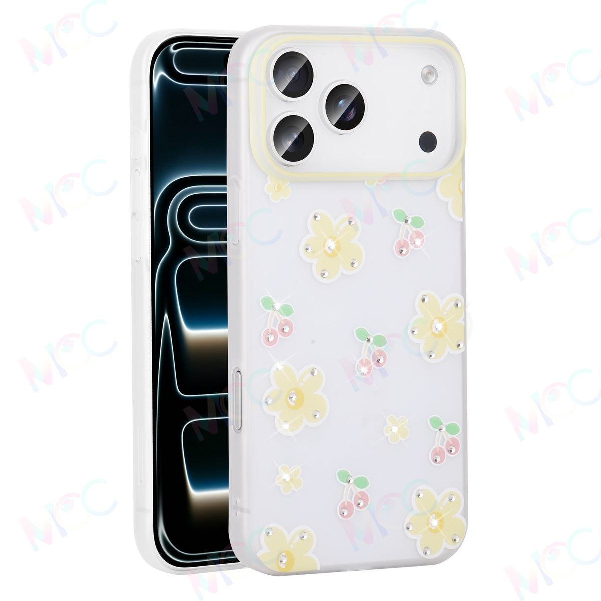 MOPAL Rhinestone Patterned Matte Yaz Silicone Phone Case for Redmi Note 14 Pro · 8