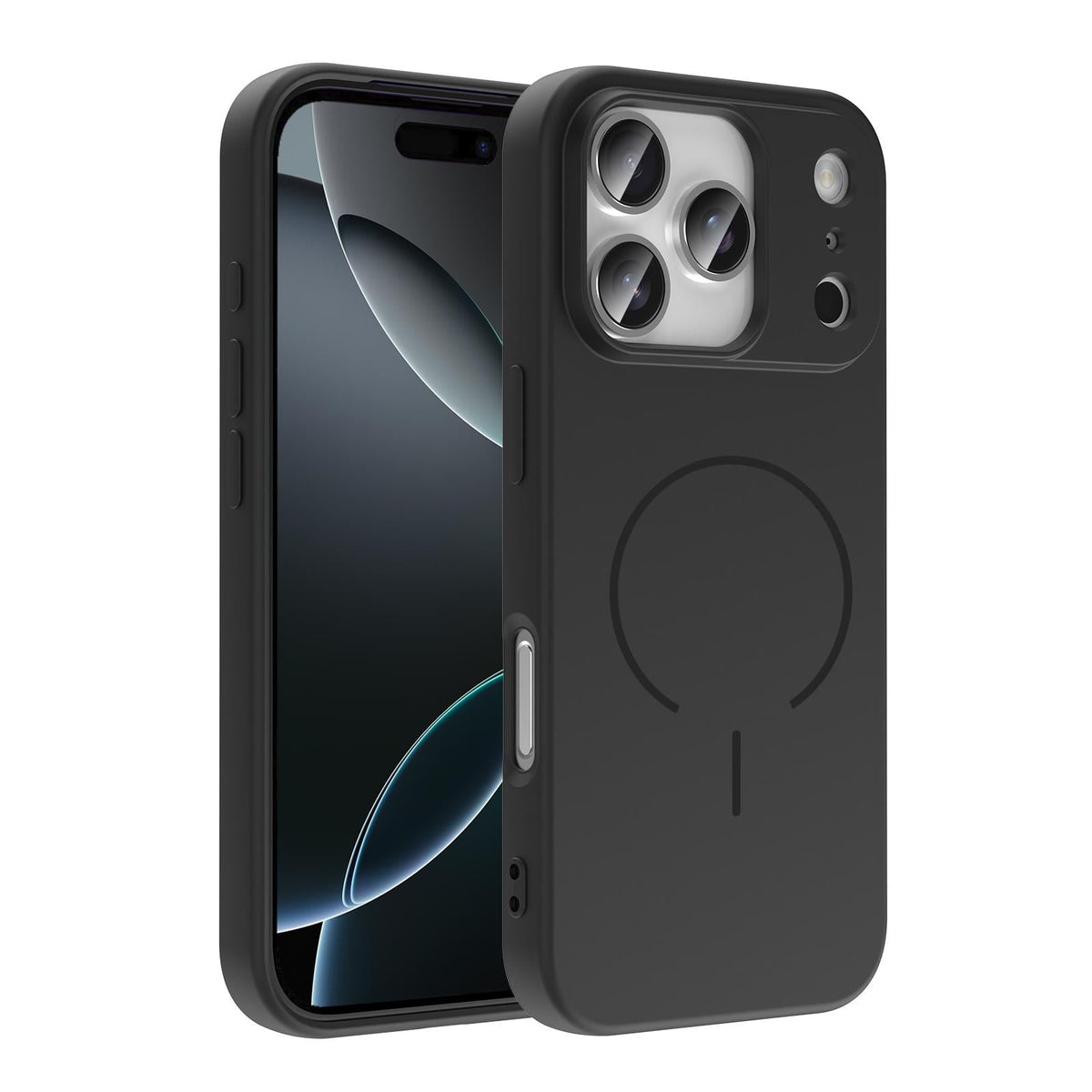 MOPAL MagSafe-Compatible Velvet-Lined Soft Aqua Silicone Case for Samsung Galaxy A17 · 2