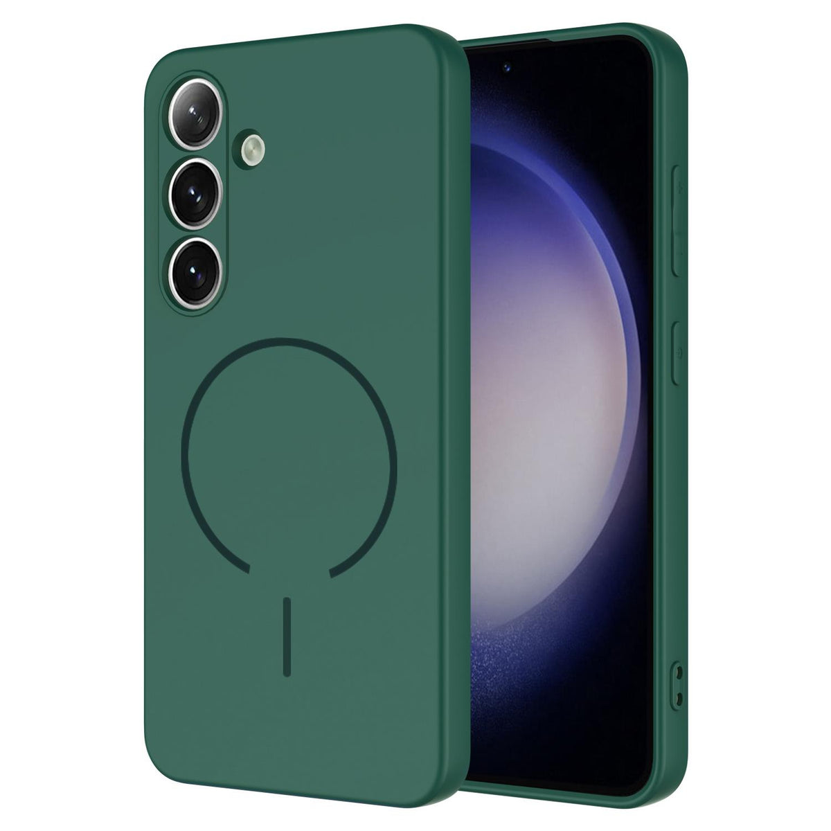 MOPAL Samsung A26 MagSafe-Compatible Velvet-Lined Soft Aqua Silicone Case · 3