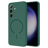 MOPAL Samsung A26 MagSafe-Compatible Velvet-Lined Soft Aqua Silicone Case · 3