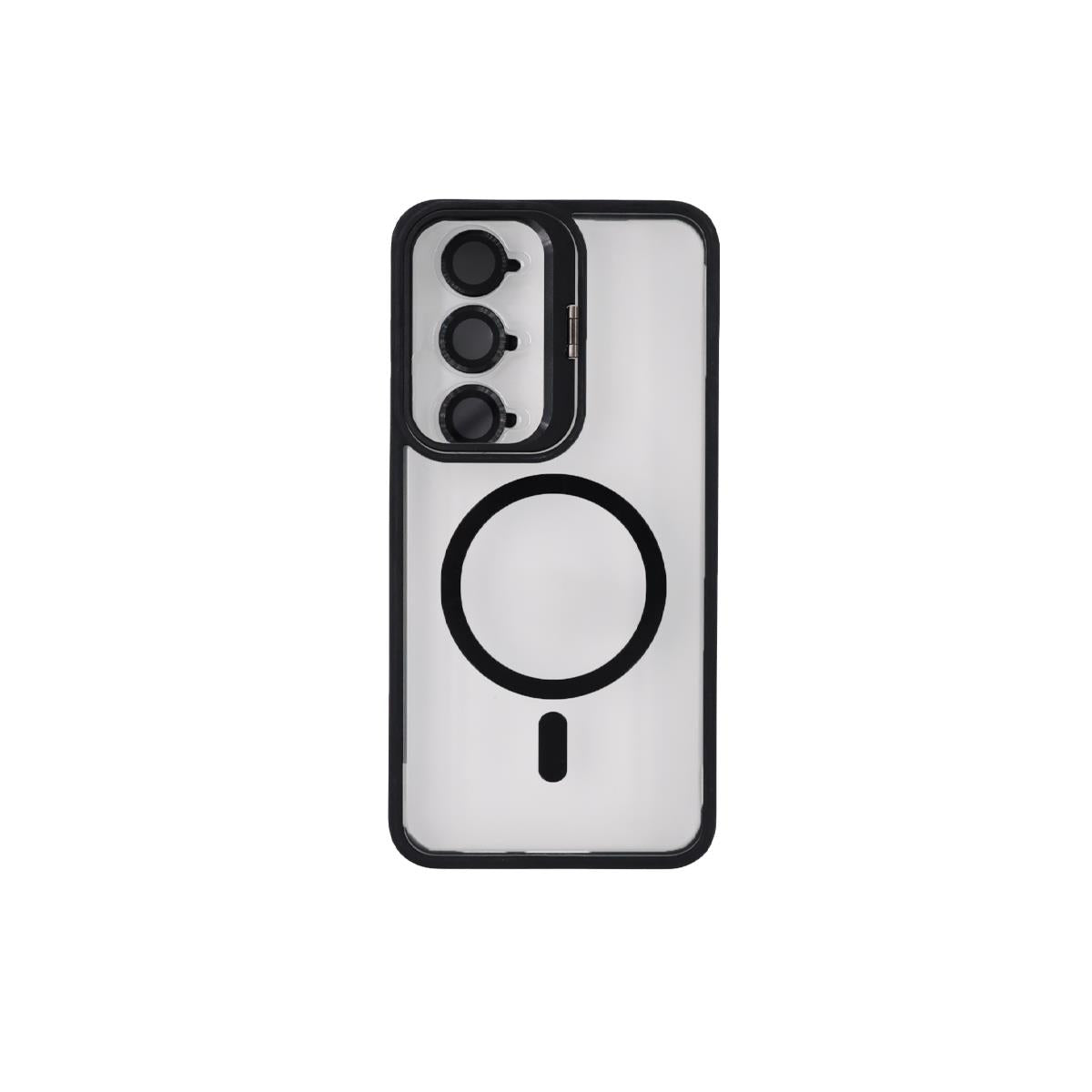 MOPAL MagSafe-Compatible Stand Camera-Lens Protection Clear Pass-1 Silicone Case for Samsung Galaxy A36 · 4