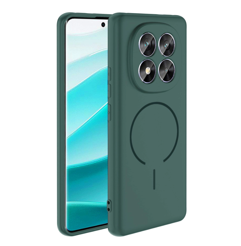 MOPAL Samsung A56 MagSafe-Compatible Velvet-Lined Soft Aqua Silicone Case · 3