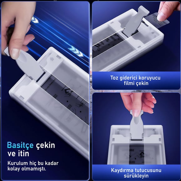 MOPAL Fingerprint-Resistant Dust-Resistant Magic Protector Glass Screen Protector for Samsung Galaxy S22 Plus · 3