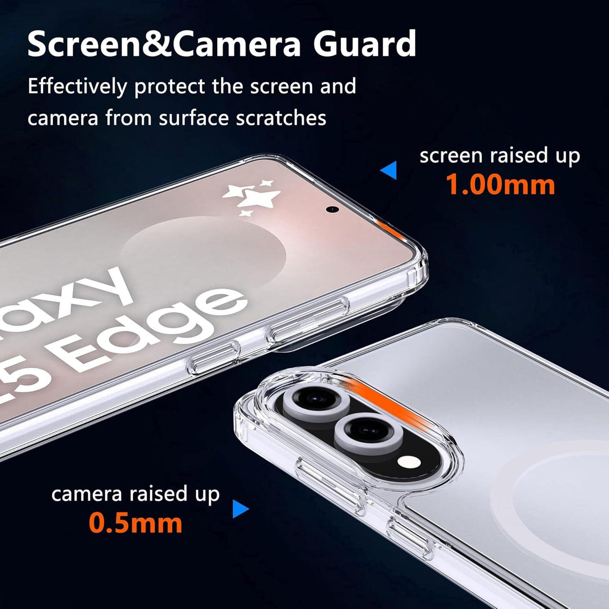 MOPAL Samsung S25 Edge MagSafe-Compatible Clear IQ Silicone Case · 3