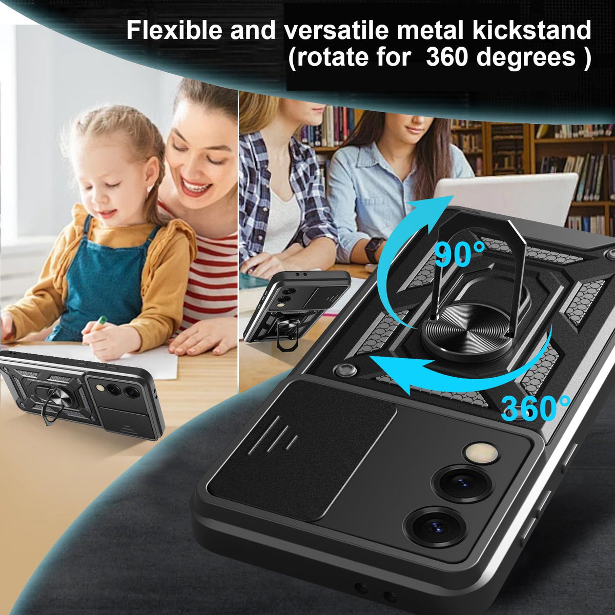 MOPAL Samsung S25 Edge Stand Sliding Shock-Resistant Slide Silicone Case · 7