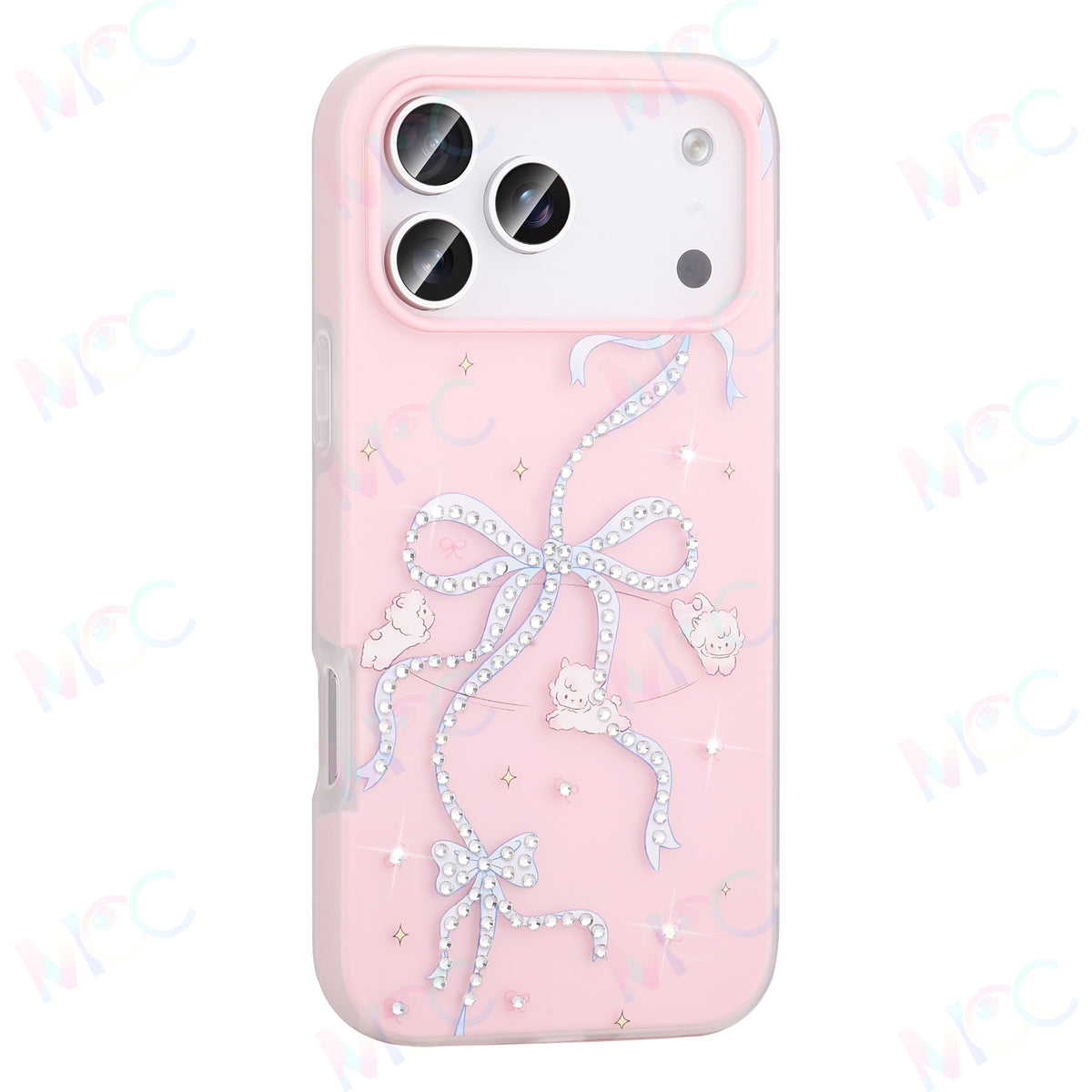 MOPAL Pearl Rhinestone Patterned Plastic Selen Silicone Phone Case for Samsung Galaxy S25 FE · 2