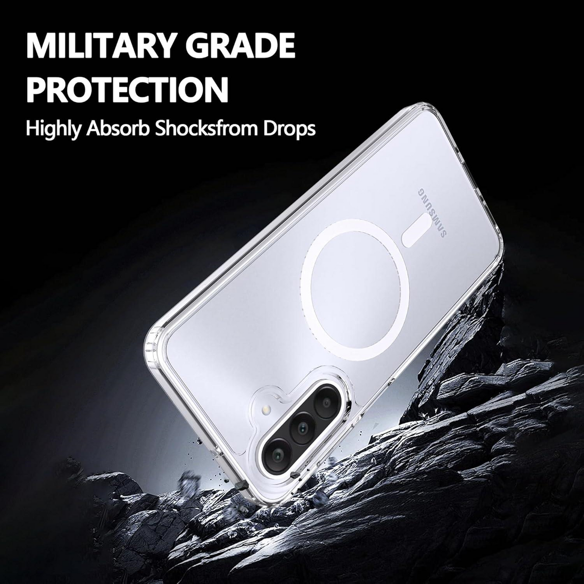 MOPAL MagSafe-Compatible Clear IQ Silicone Case for Samsung Galaxy S26 Plus · 2
