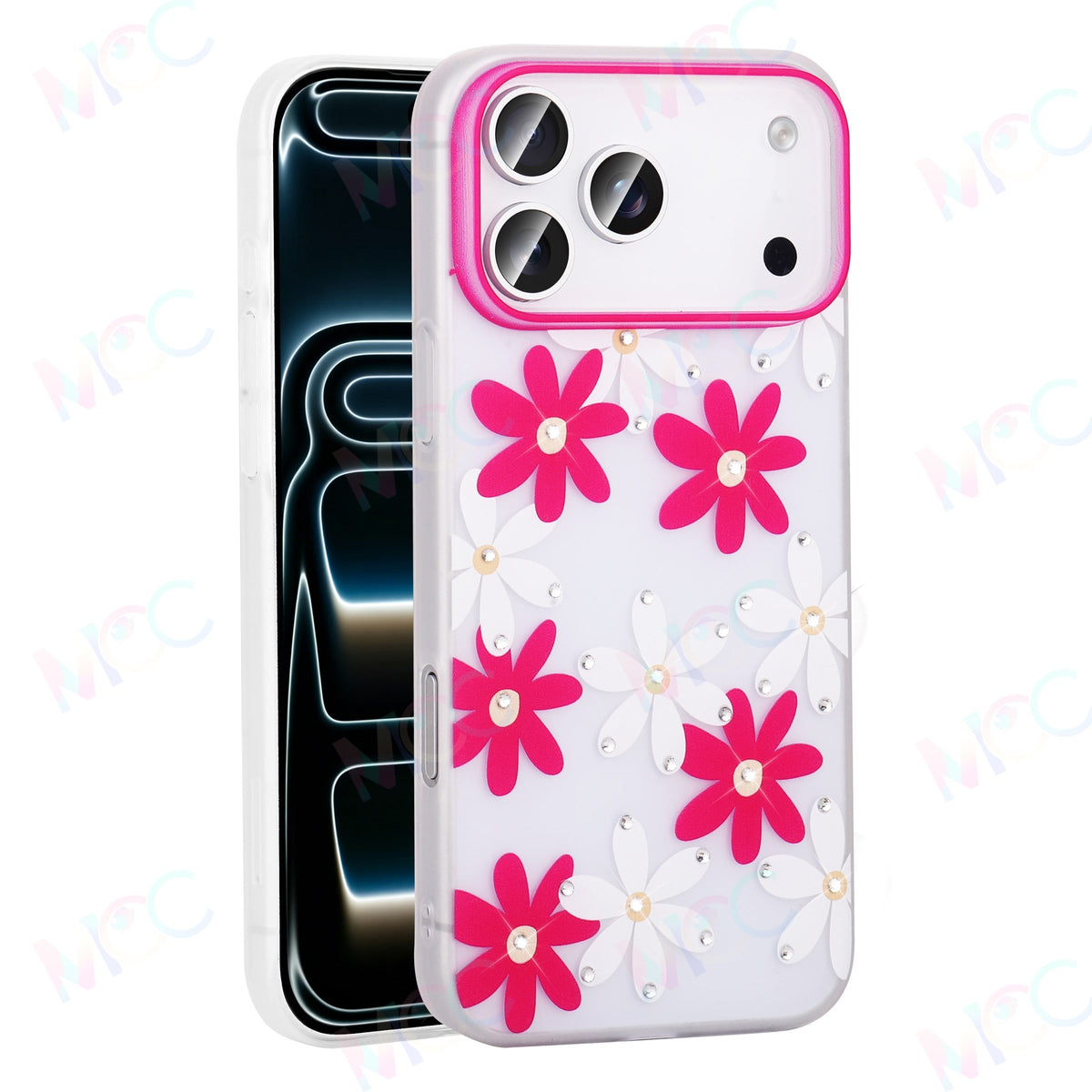 MOPAL Rhinestone Patterned Matte Yaz Silicone Phone Case for Samsung Galaxy S26 Plus · 2
