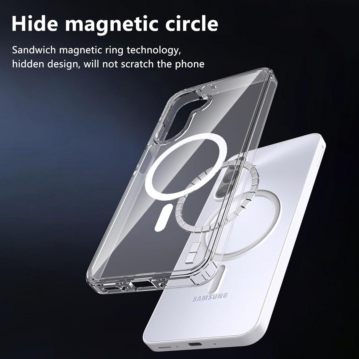 MOPAL MagSafe-Compatible Clear IQ Silicone Case for Samsung Galaxy S26 · 3