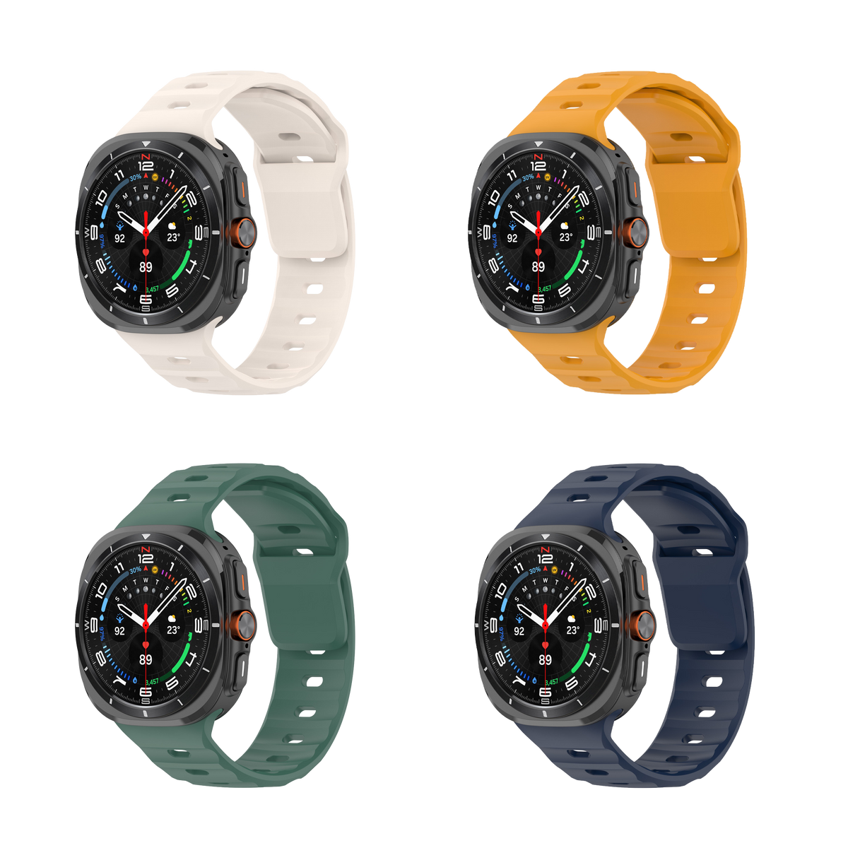MOPAL Samsung Watch 7 Ultra Compatible 47 mm Pair Silicone Watch Band · 2