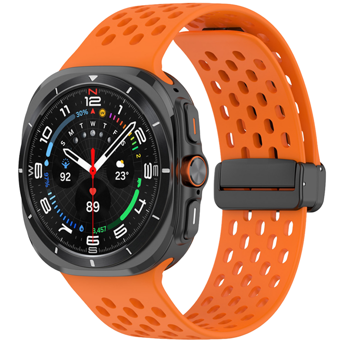 MOPAL Samsung Watch 7 Ultra Compatible 47 mm Holly Silicone Watch Band · 3