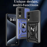 MOPAL Tecno Camon 30 Pro 4G Stand Sliding Shock-Resistant Slide Silicone Case · 1