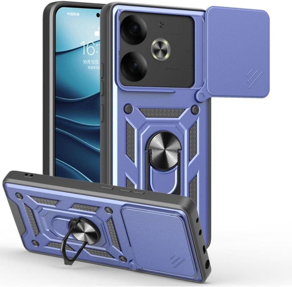 MOPAL Tecno Pova 6 Stand Sliding Shock-Resistant Slide Silicone Case · 1
