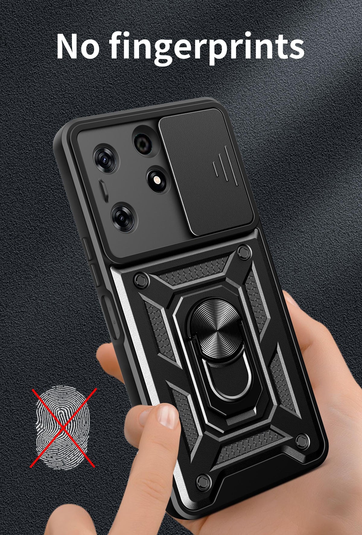 MOPAL Tecno Spark 10 Pro 4G Stand Sliding Shock-Resistant Slide Silicone Case · 6
