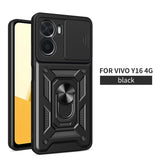 MOPAL Vivo Y16 Stand Sliding Shock-Resistant Slide Silicone Case · 2
