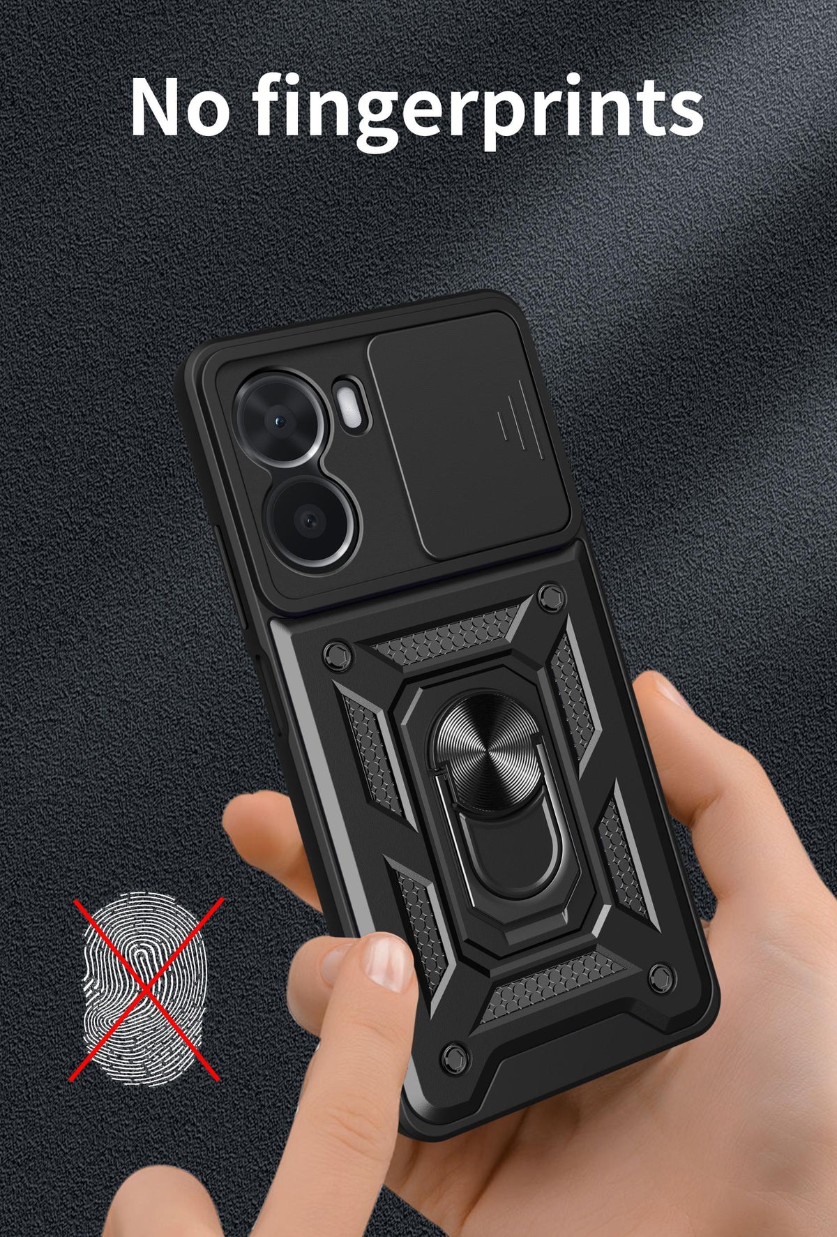 MOPAL Vivo Y16 Stand Sliding Shock-Resistant Slide Silicone Case · 6