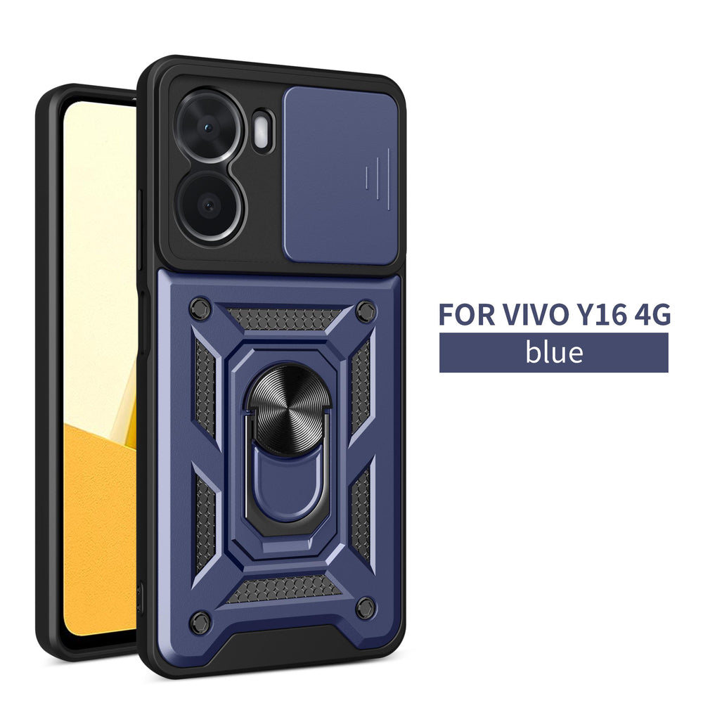 MOPAL Vivo Y16 Stand Sliding Shock-Resistant Slide Silicone Case · 1