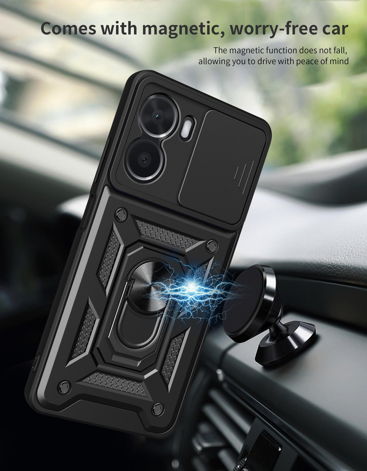 MOPAL Vivo Y16 Stand Sliding Shock-Resistant Slide Silicone Case · 4
