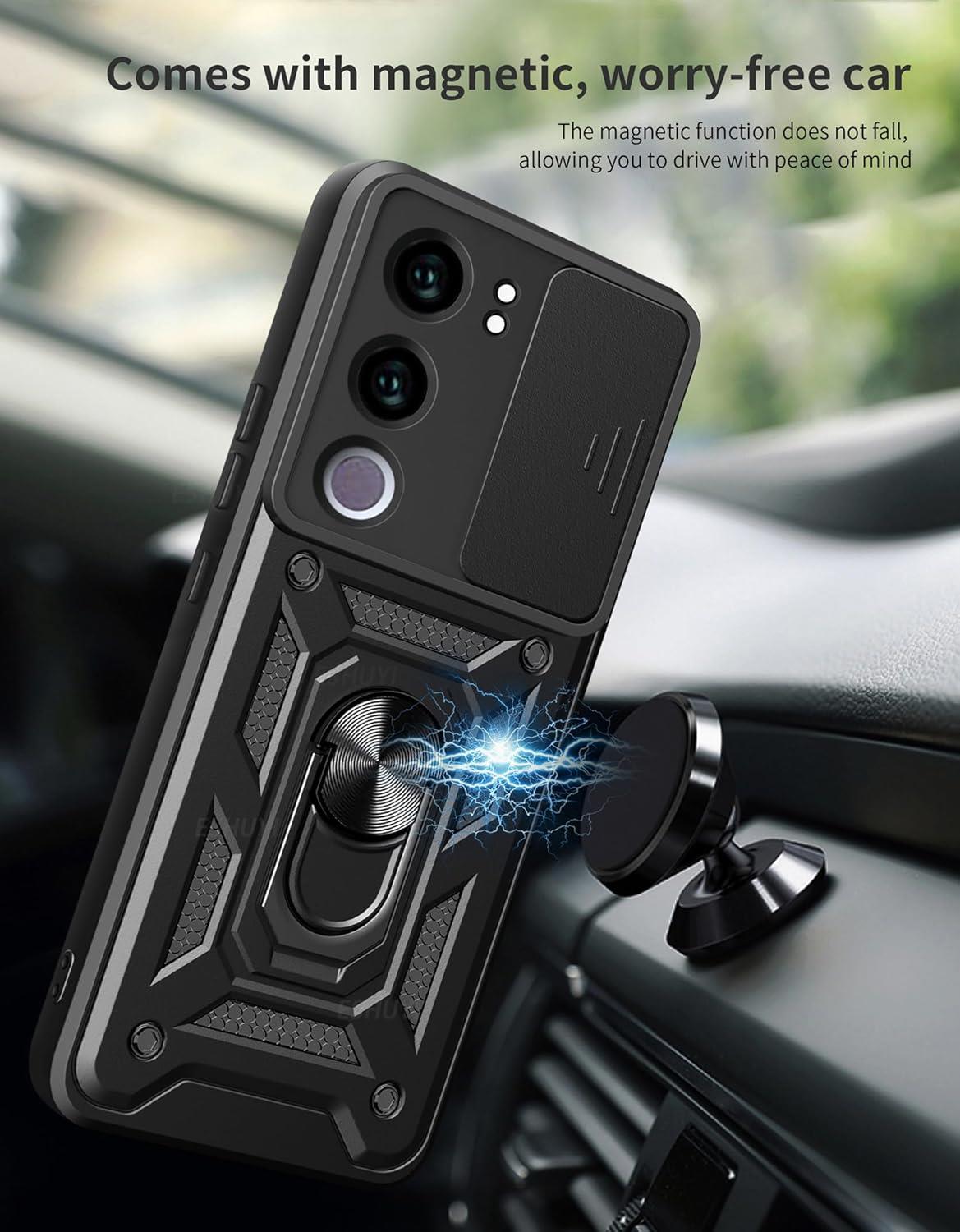 MOPAL Vivo Y19S Stand Sliding Shock-Resistant Slide Silicone Case · 4