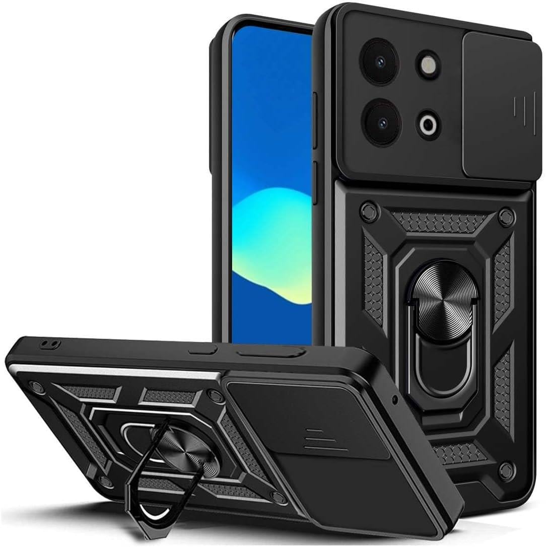 MOPAL Vivo Y28 Stand Sliding Shock-Resistant Slide Silicone Case · 2