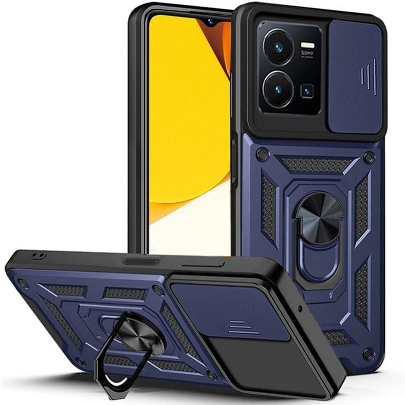 MOPAL Vivo Y35 / Y22S Stand Sliding Shock-Resistant Slide Silicone Case · 1