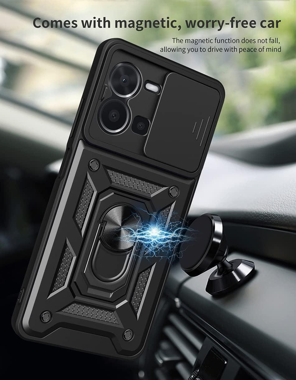 MOPAL Vivo Y35 / Y22S Stand Sliding Shock-Resistant Slide Silicone Case · 3