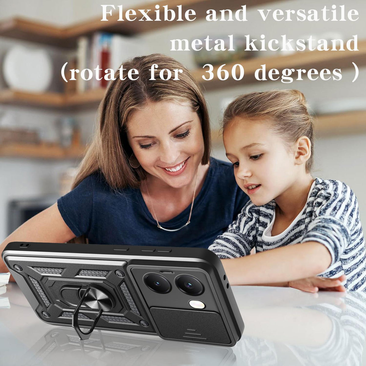 MOPAL Xiaomi Poco X7 Pro Stand Sliding Shock-Resistant Slide Silicone Case · 7