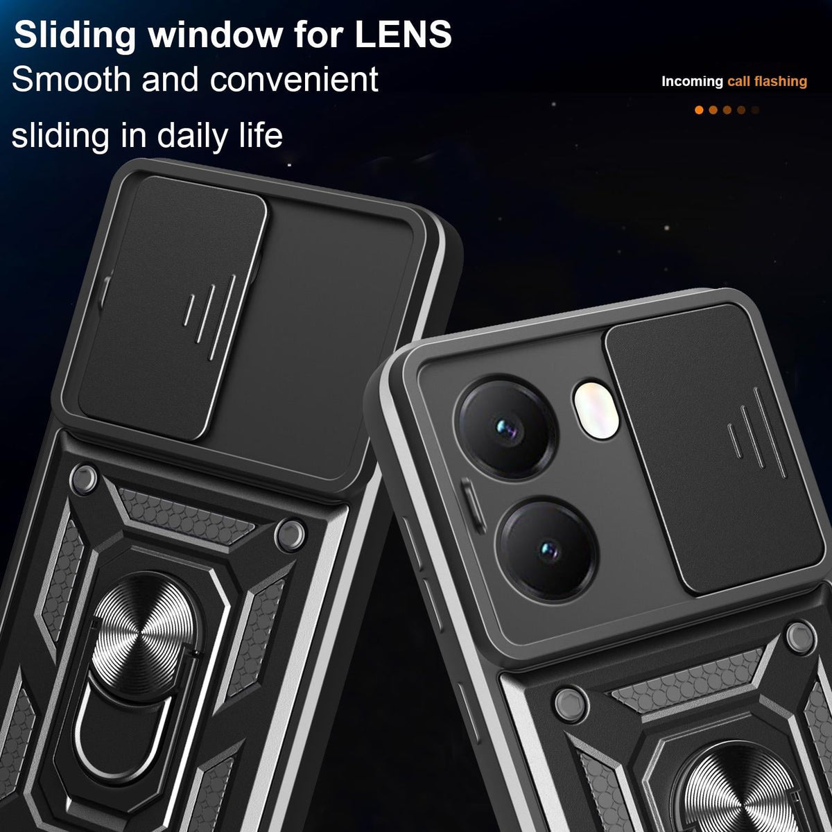 MOPAL Xiaomi Poco X7 Pro Stand Sliding Shock-Resistant Slide Silicone Case · 5