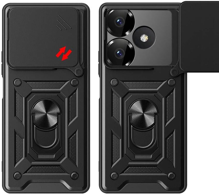 MOPAL Xiaomi Redmi 13 Stand Sliding Shock-Resistant Slide Silicone Case · 4