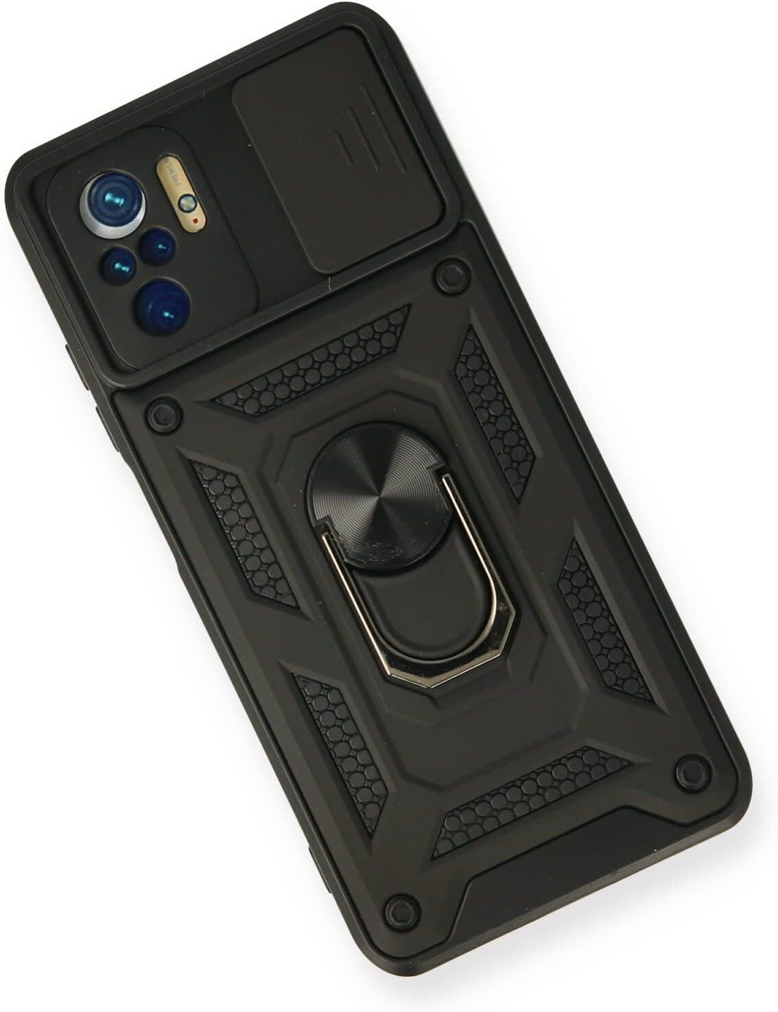 MOPAL Xiaomi Redmi Note 10 4G Stand Sliding Shock-Resistant Slide Silicone Case · 4