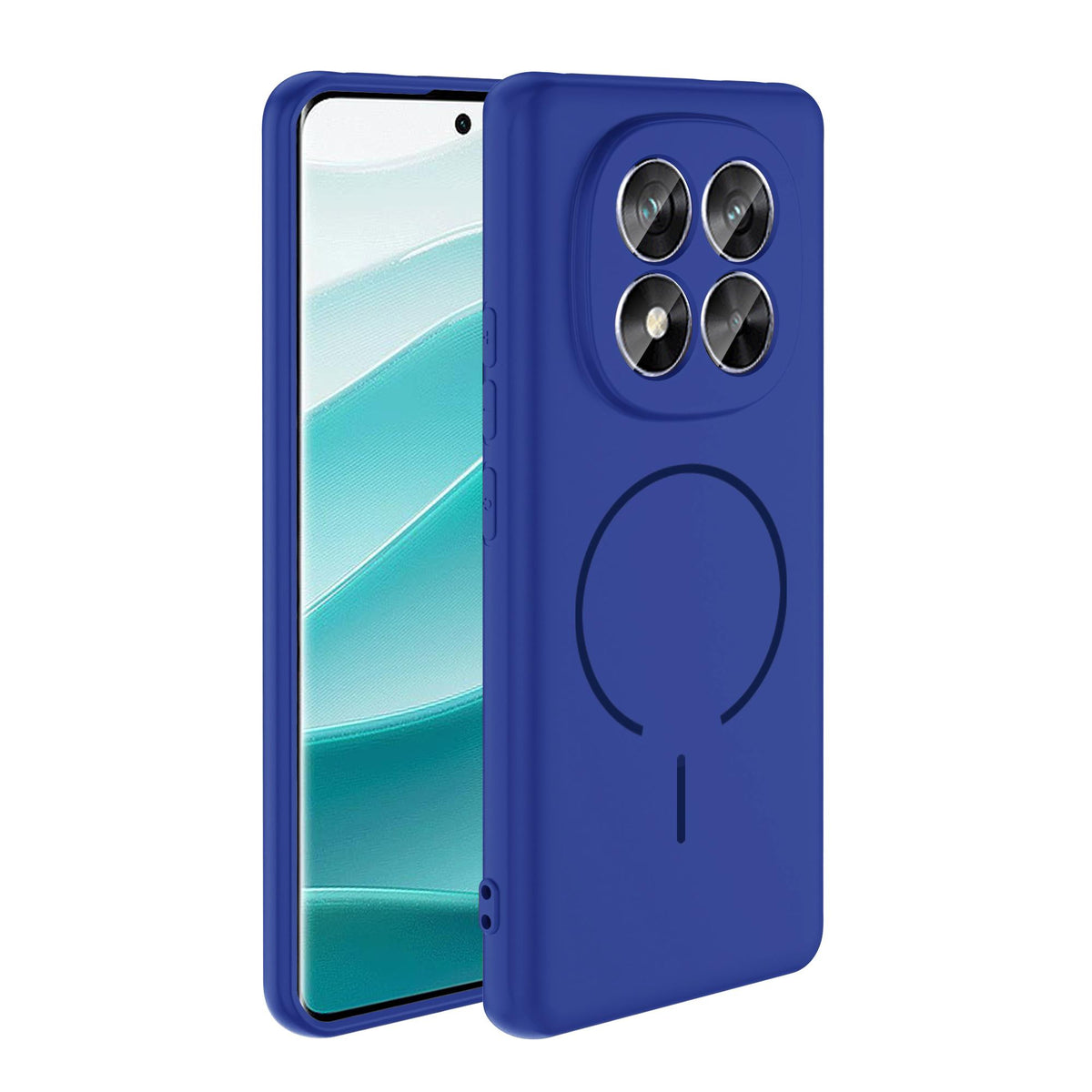 MOPAL Xiaomi Redmi Note 11 Pro MagSafe-Compatible Velvet-Lined Soft Aqua Silicone Case · 2
