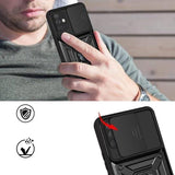 MOPAL Xiaomi Redmi Note 12 4G Stand Sliding Shock-Resistant Slide Silicone Case · 4