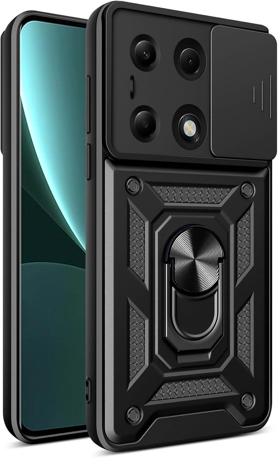 MOPAL Xiaomi Redmi Note 13C 4G Stand Sliding Shock-Resistant Slide Silicone Case · 2