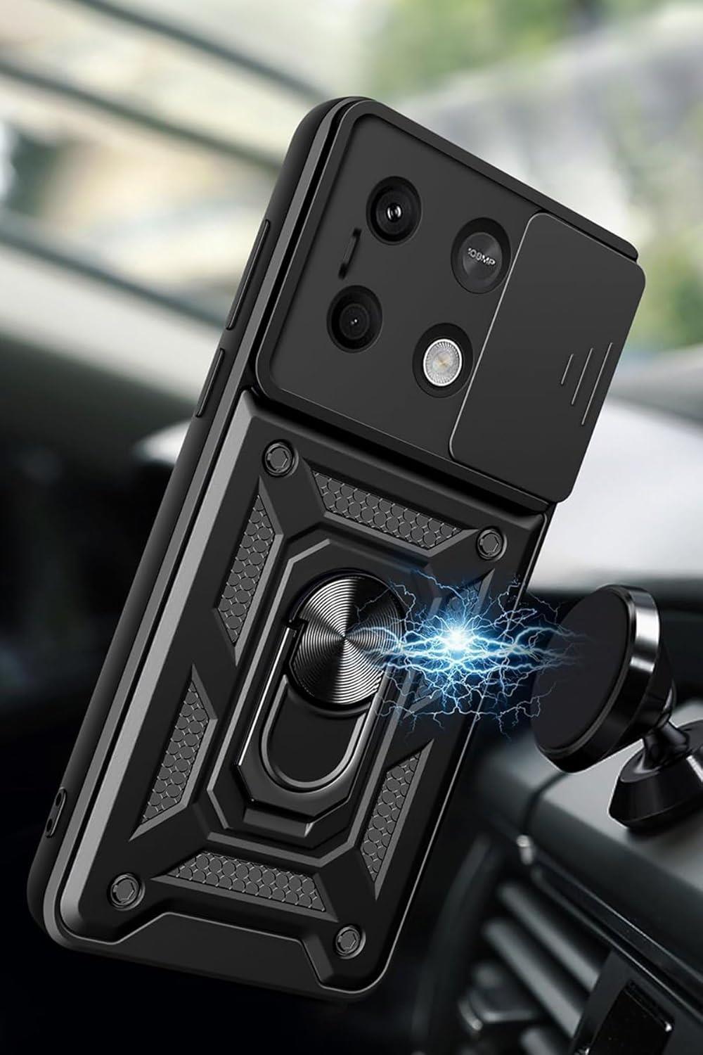 MOPAL Xiaomi Redmi Note 13C 4G Stand Sliding Shock-Resistant Slide Silicone Case · 3