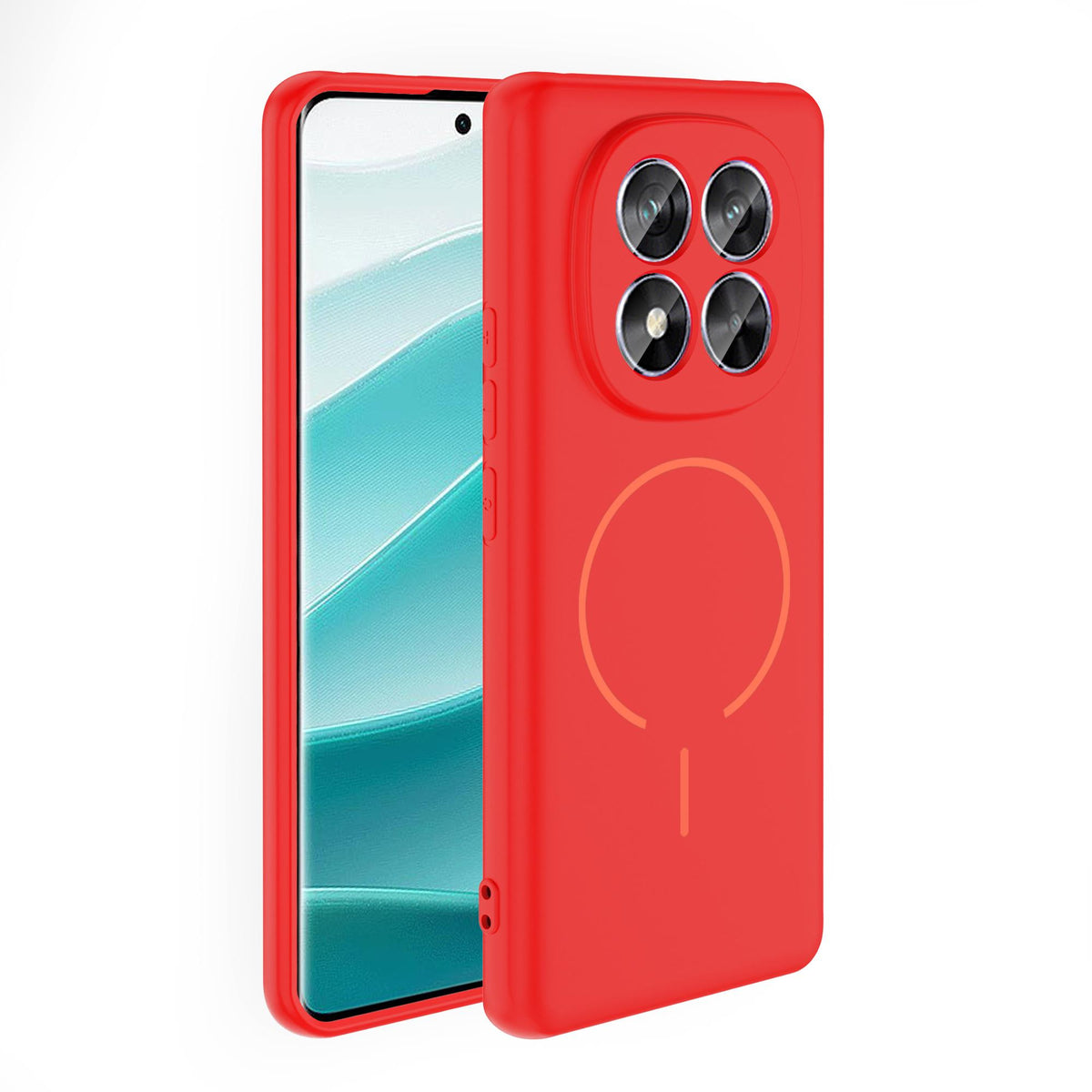 MOPAL Xiaomi Redmi Note 14 Pro Plus MagSafe-Compatible Velvet-Lined Soft Aqua Silicone Case · 3