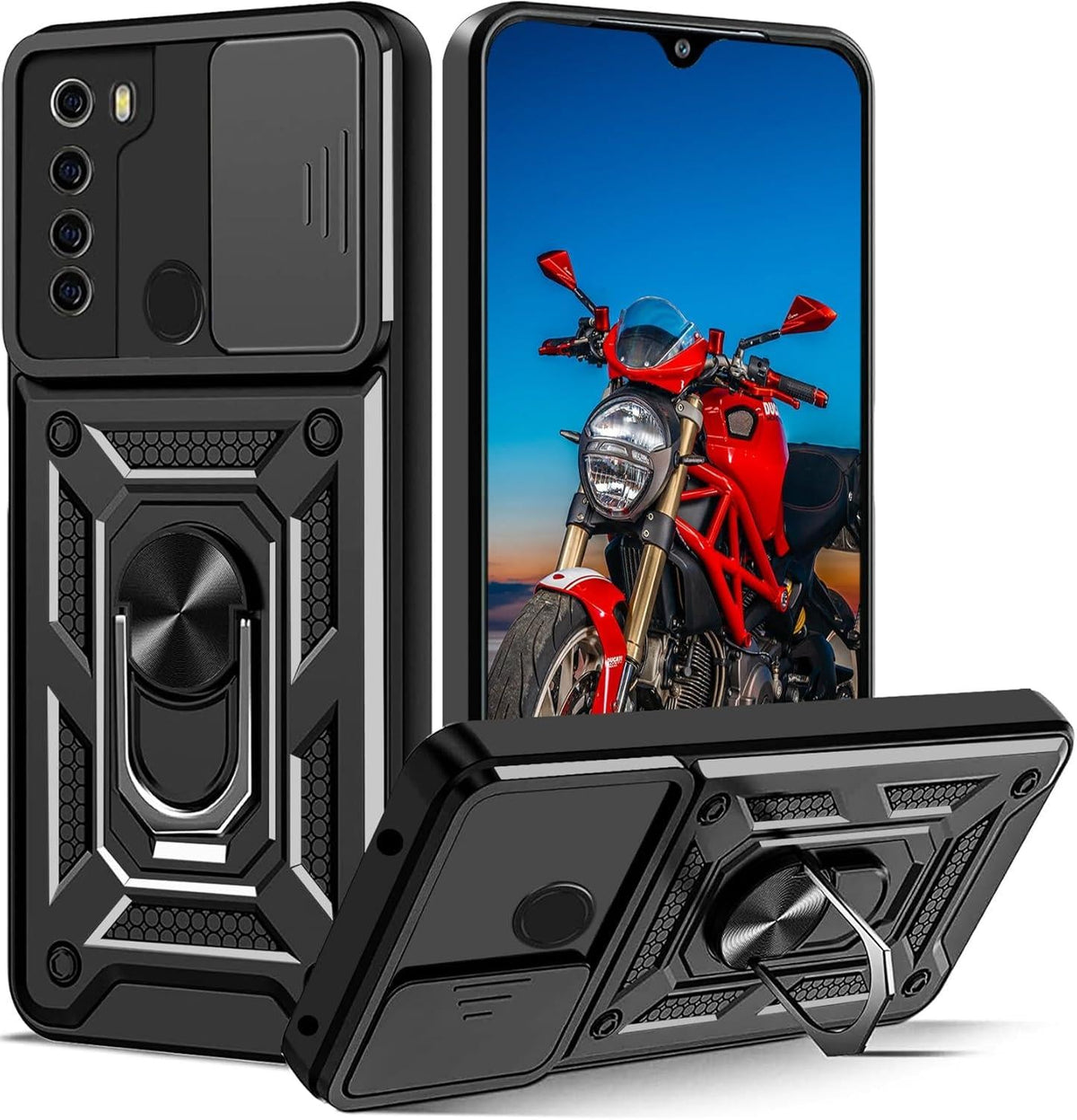 MOPAL Xiaomi Redmi Note 8 Stand Sliding Shock-Resistant Slide Silicone Case · 2