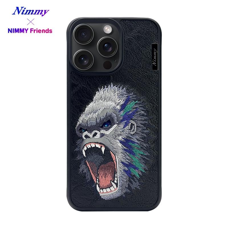 NIMMY · 3D Faux Leather Üstüne Embroidered King Kong Patterned Case 2.0 for iPhone 14 Pro Max · 1