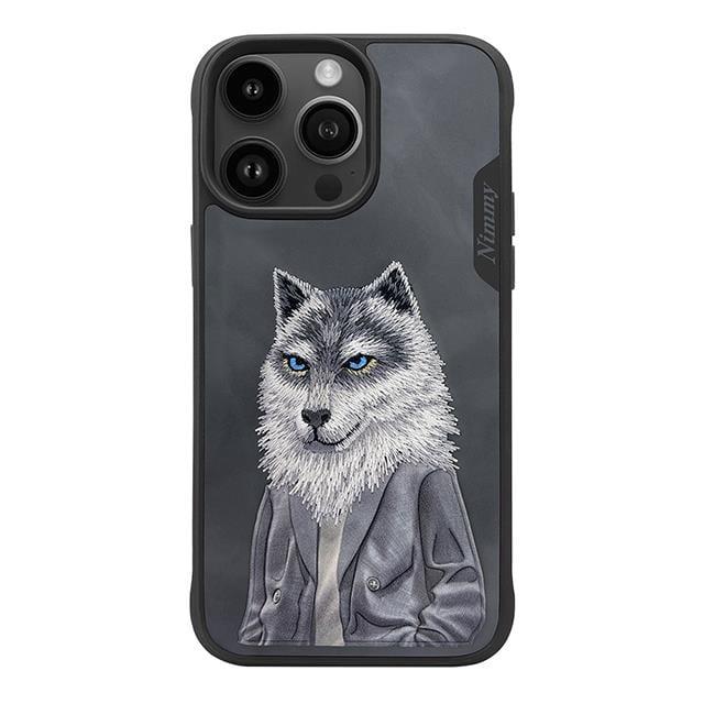 NIMMY · Faux Leather Üstüne Embroidered Kıyafetli Kurt Patterned Case for iPhone 14 Pro Max · 1