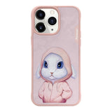 NIMMY · Faux Leather Üstüne Embroidered Kıyafetli Tavşan Patterned Case for iPhone 14 Pro Max · 1