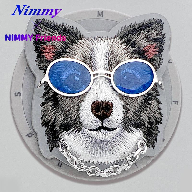 NIMMY 3D Pop Socket Aparatlı 3D Gözlük Zincir Dog Detail Cool Cute 2.0 Case for iPhone 17 Pro / iPhone 18 Pro · 3