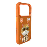 NIMMY Embroidery Fermuar and Gözlüklü Catli Cool Cute Turuncu Phone Case for iPhone 17 Pro / iPhone 18 Pro · 4