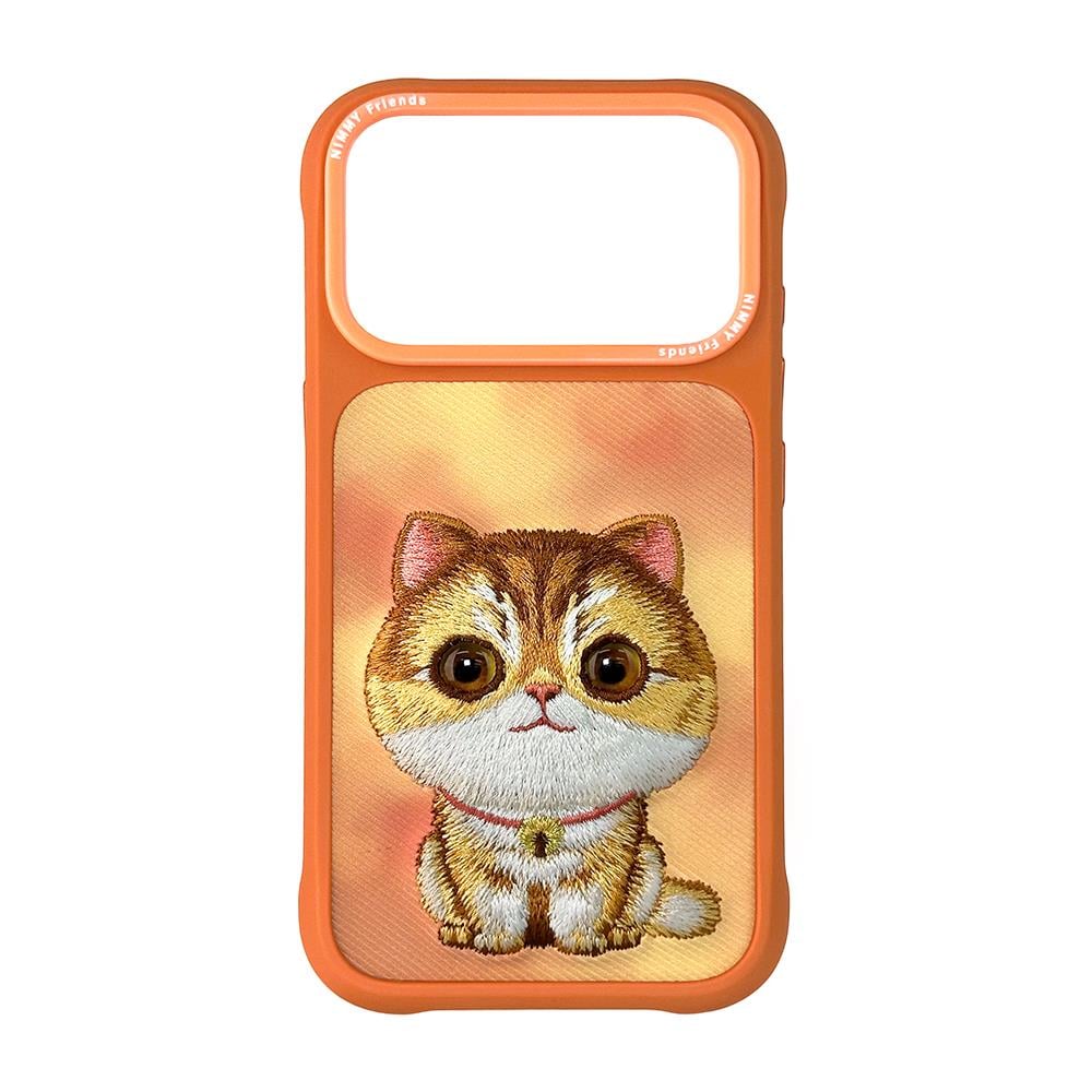 NIMMY Embroidered Turuncu Cat New Big Eye Cute Pets 2.0 Phone Case for iPhone 17 Pro / iPhone 18 Pro · 1