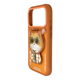 NIMMY Case MagSafe Embroidered Cat Figürü Zipper Detail 2.0 Turuncu 360° Koruma for iPhone 17 Pro / iPhone 18 Pro · 3
