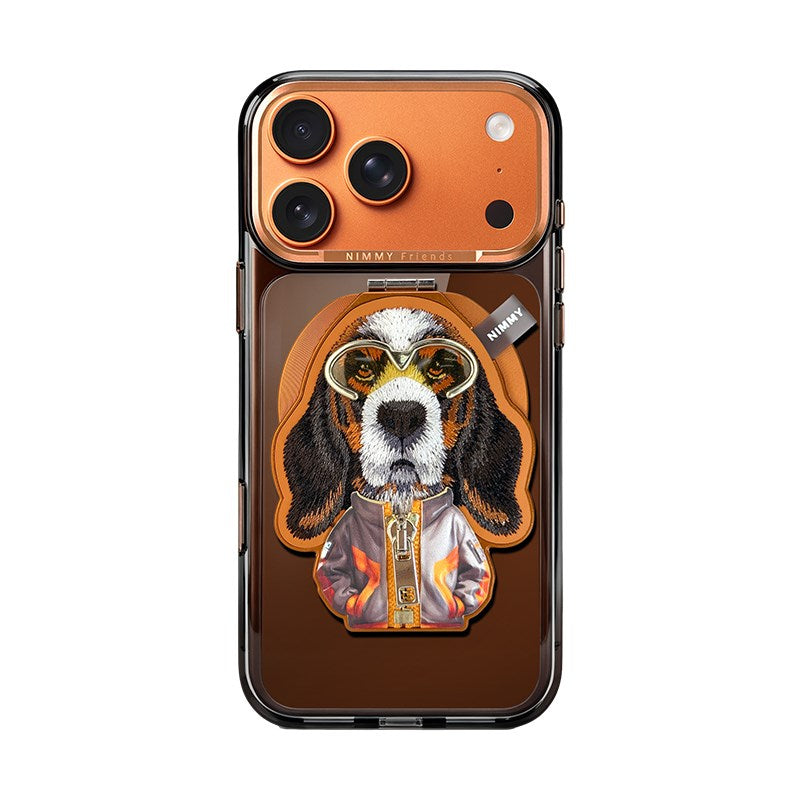 NIMMY Case MagSafe-Compatible Embroidered Köpek Stand Fermuar Detaylı Nimmy Phone Case for iPhone 18 Pro · 1