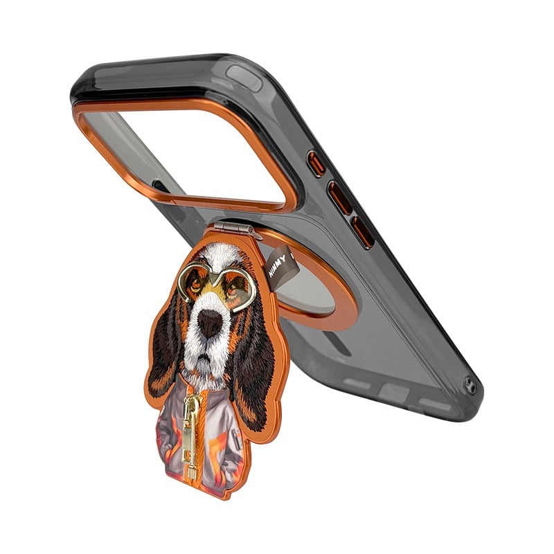 NIMMY Case MagSafe-Compatible Embroidered Köpek Stand Fermuar Detaylı Nimmy Phone Case for iPhone 18 Pro · 2
