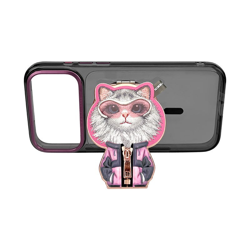 NIMMY Case MagSafe-Compatible Kedi Nakış Stand Fermuar Detaylı Nimmy Phone Case for iPhone 18 Pro · 4