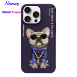 NIMMY iPhone 13 Pro · 3D Embroidered Dog Figürlü Gözlük and Zincir Detail Cool Glasses Case · 1