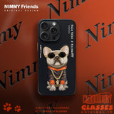 NIMMY iPhone 13 Pro Max · 3D Embroidered Dog Figürlü Gözlük and Zincir Detail Cool Glasses Case · 8