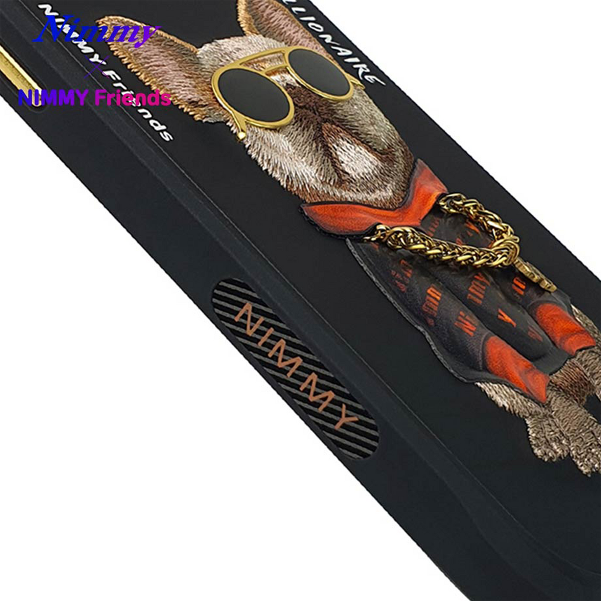 NIMMY iPhone 14 Pro · 3D Embroidered Dog Figürlü Gözlük and Zincir Detail Cool Glasses Case · 4